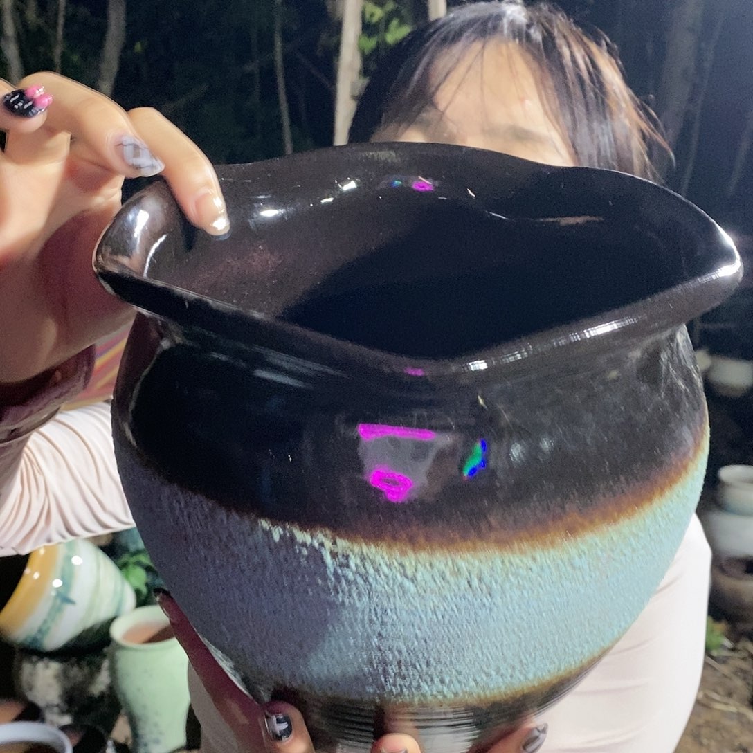 紫砂花盆瑕疵20/18