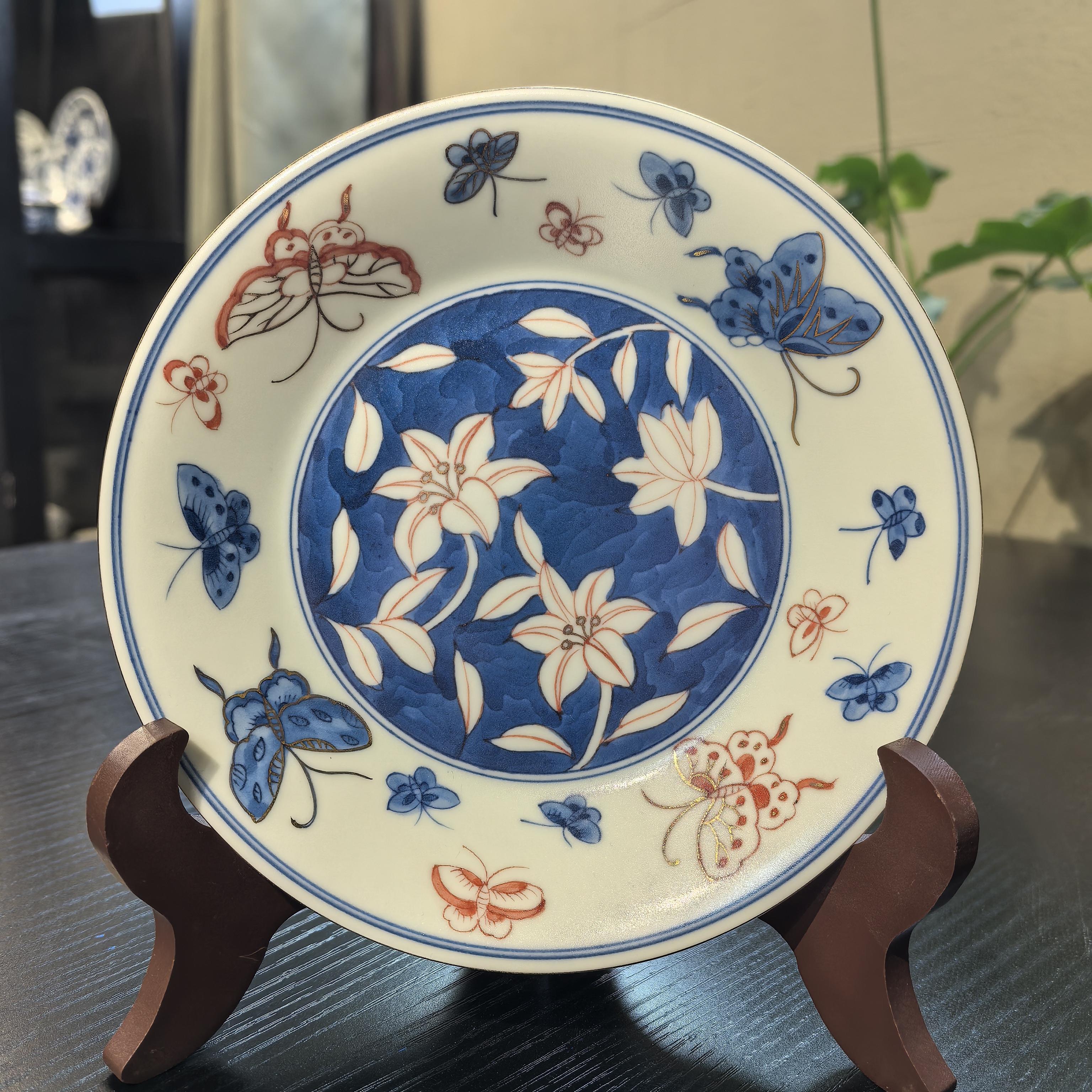 百合花蝴蝶壶承（yx-mj-0068）茶道配件