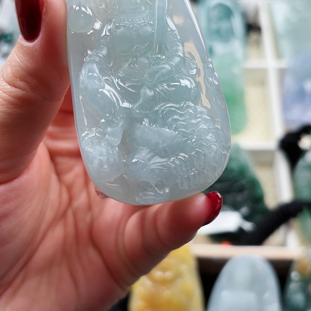 翡翠颈饰未镶嵌S***尼文殊