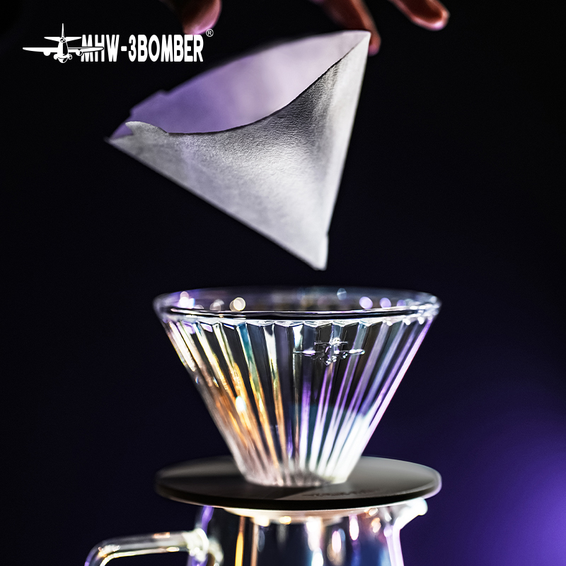 MHW-3BOMBER/轰炸机V60咖啡玻璃滤杯咖啡锥形滴滤过滤器手冲家用