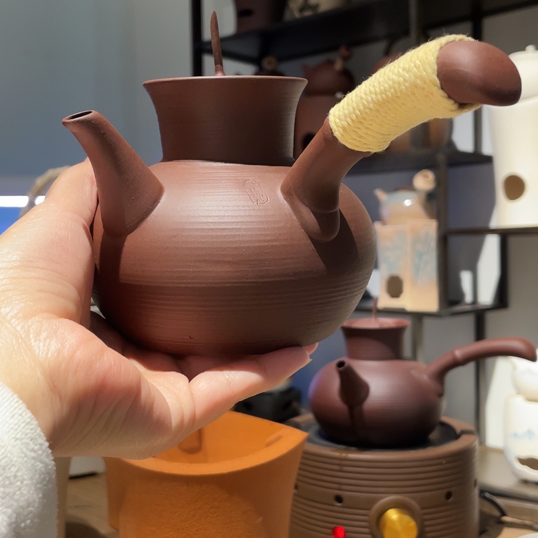 铜***鱼550ml紫泥宝瓶砂铫壶