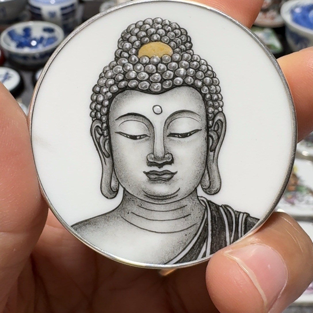 禅***生瓷片精品挂件一个