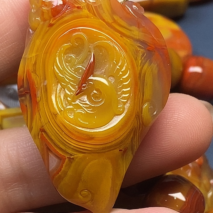 玛瑙/玉髓挂件未镶嵌冰****糖