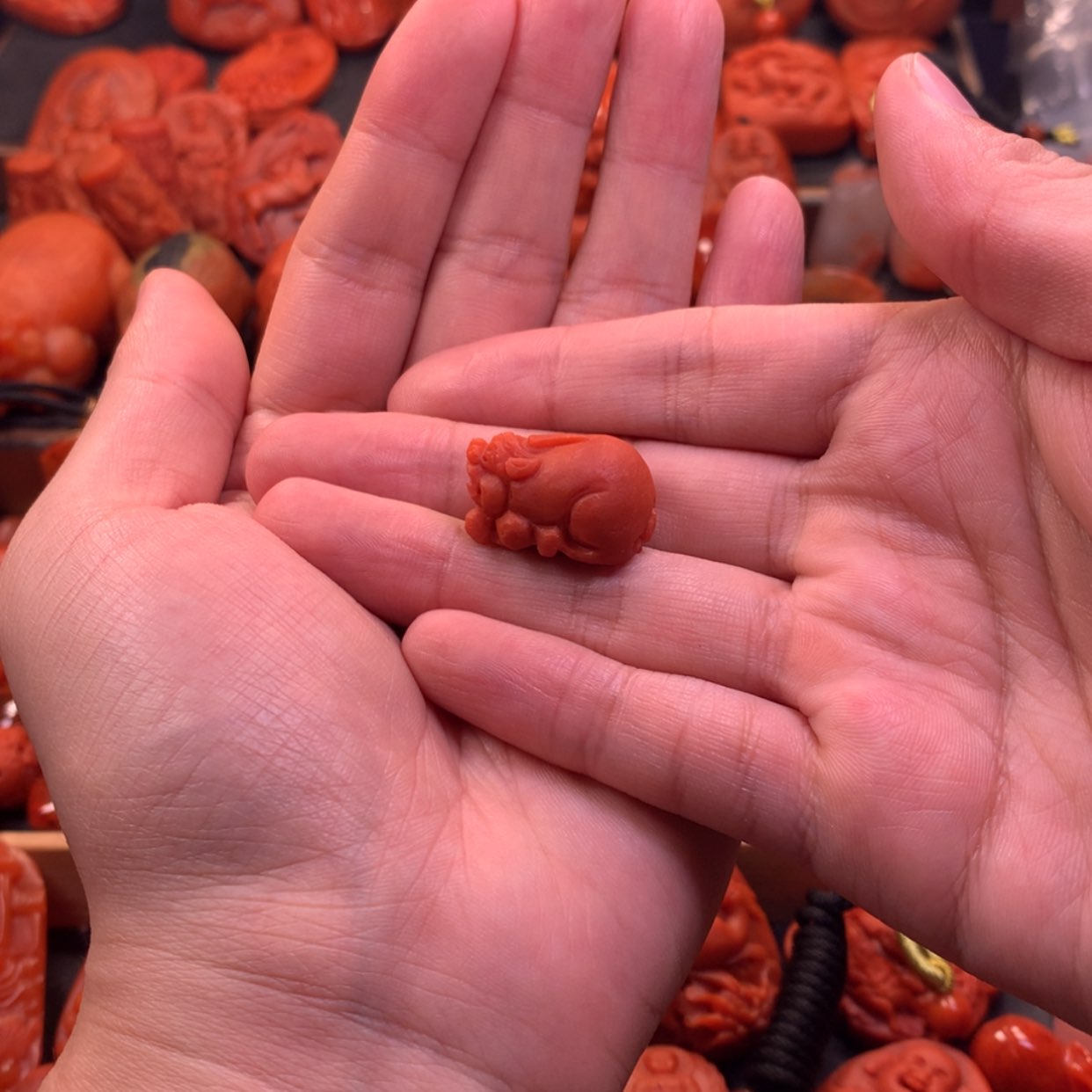 【闪购商品】未镶嵌貔貅南红玛瑙柿**意