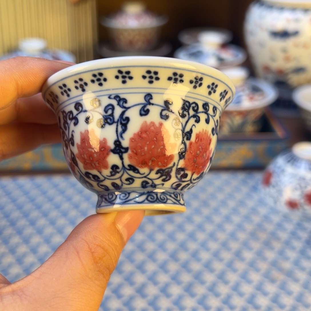 盖碗微瑕景德镇茶器百宝箱30