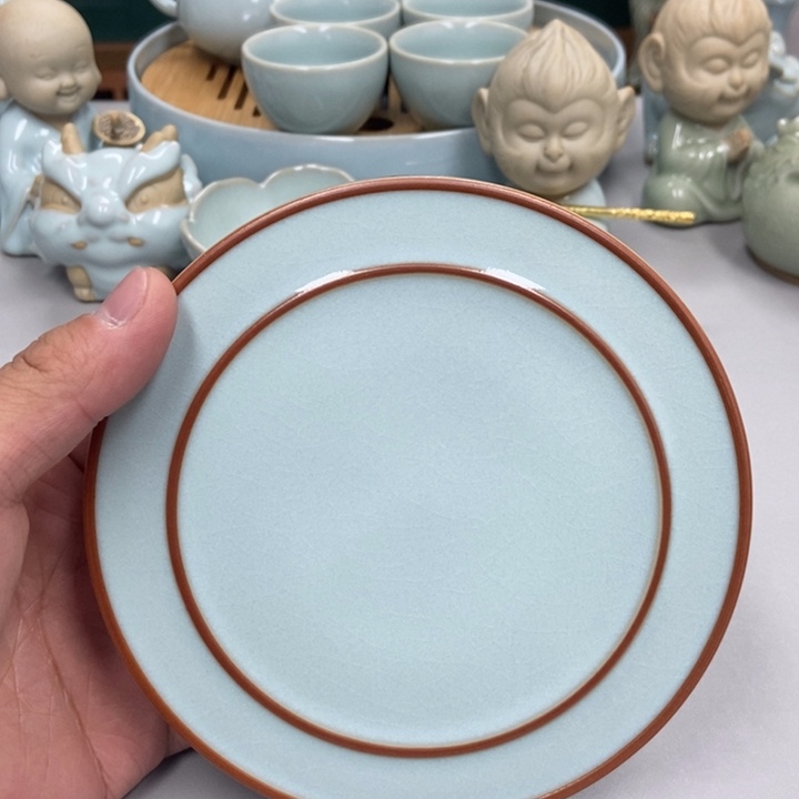 瓷德**亚天青色张君老师瑕壶承