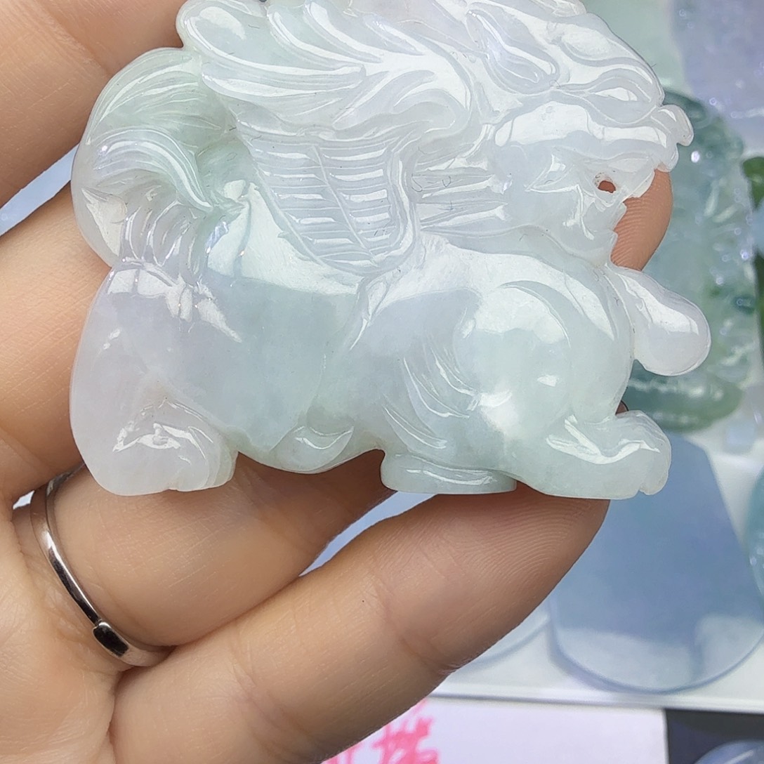 翡翠颈饰未镶嵌貔貅