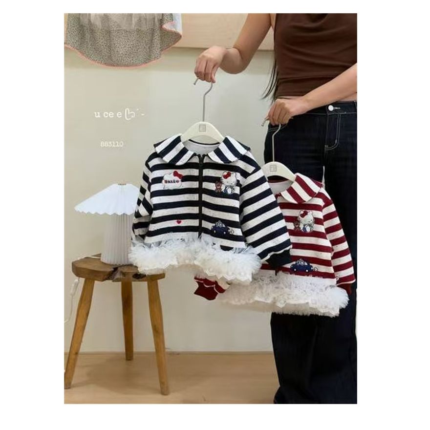 釉兮·25冬~卡通条纹外套883100（童装汉服）