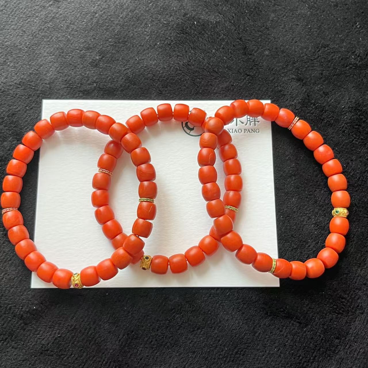 翠小胖二号店 925直切保山南红锦红单圈手串CNHF15 多样性发1