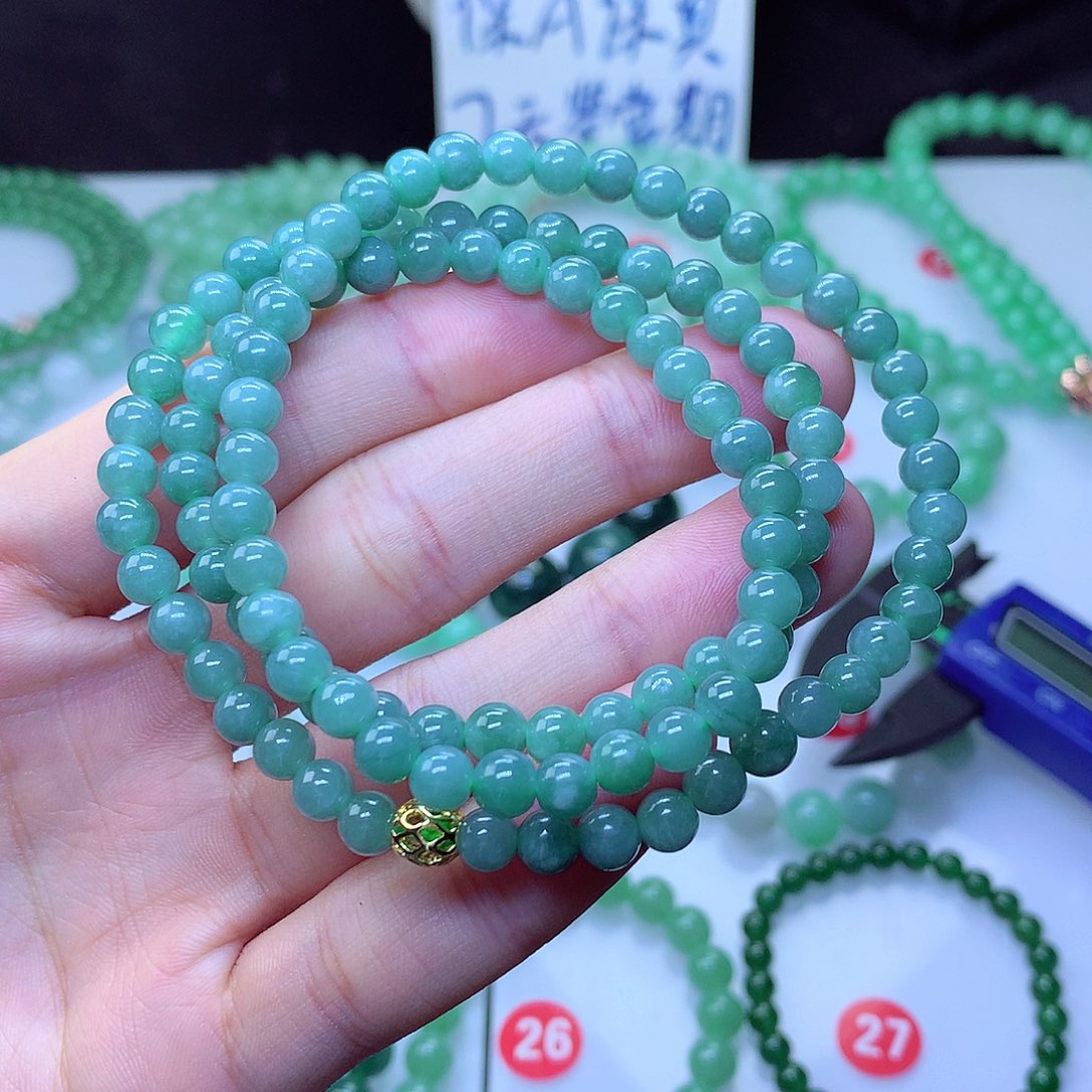 翡翠毛衣链未镶嵌