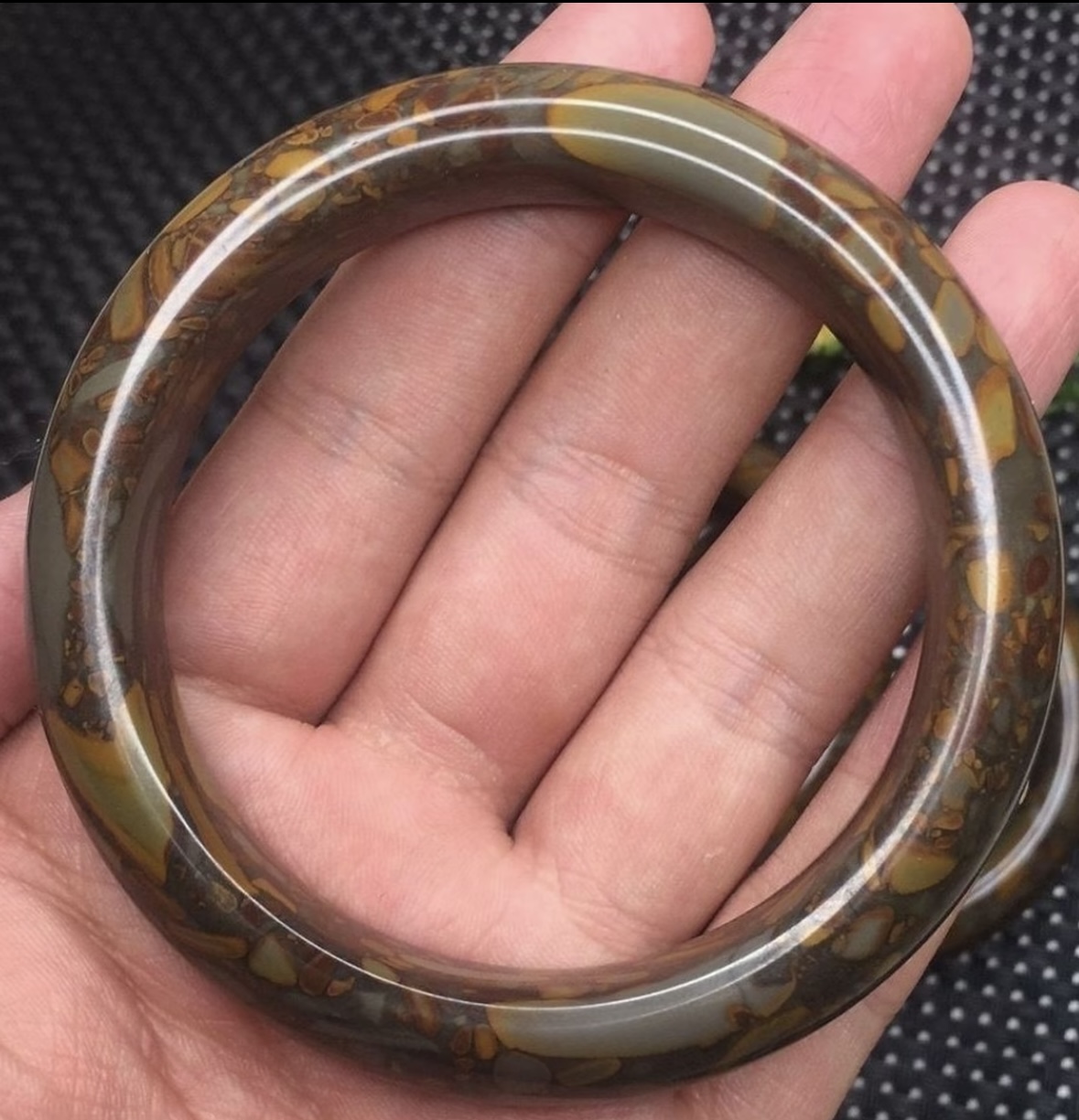 【海阳专属】精美女娲石叶青石五色石手镯