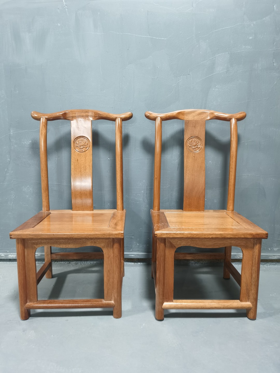 全实木官帽椅靠背椅木质凳子简约实木椅家用客厅椅餐椅（拍一发二）