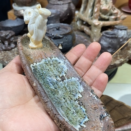 杯香插 柴烧裸烧手作品