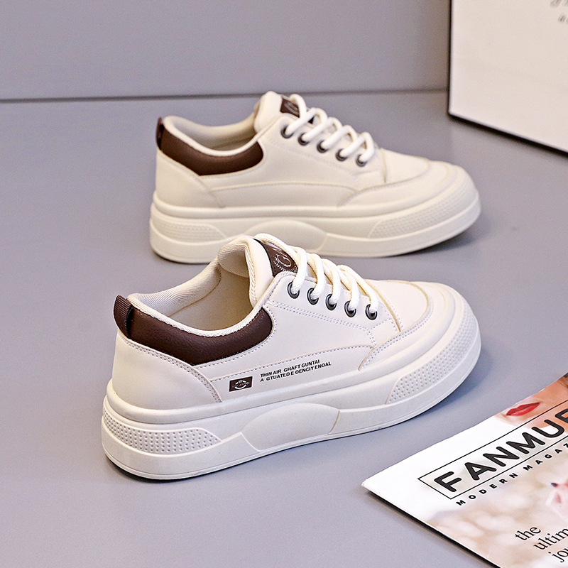 2025秋季新款时尚女鞋百搭平底板鞋ins潮鞋小白鞋韩版运动休闲鞋