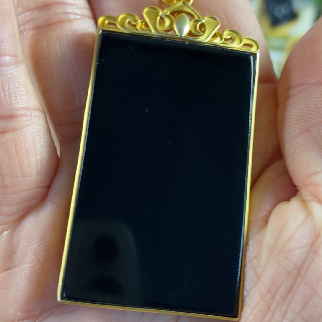 蛇纹石玉吊坠银S925镶嵌杨***?