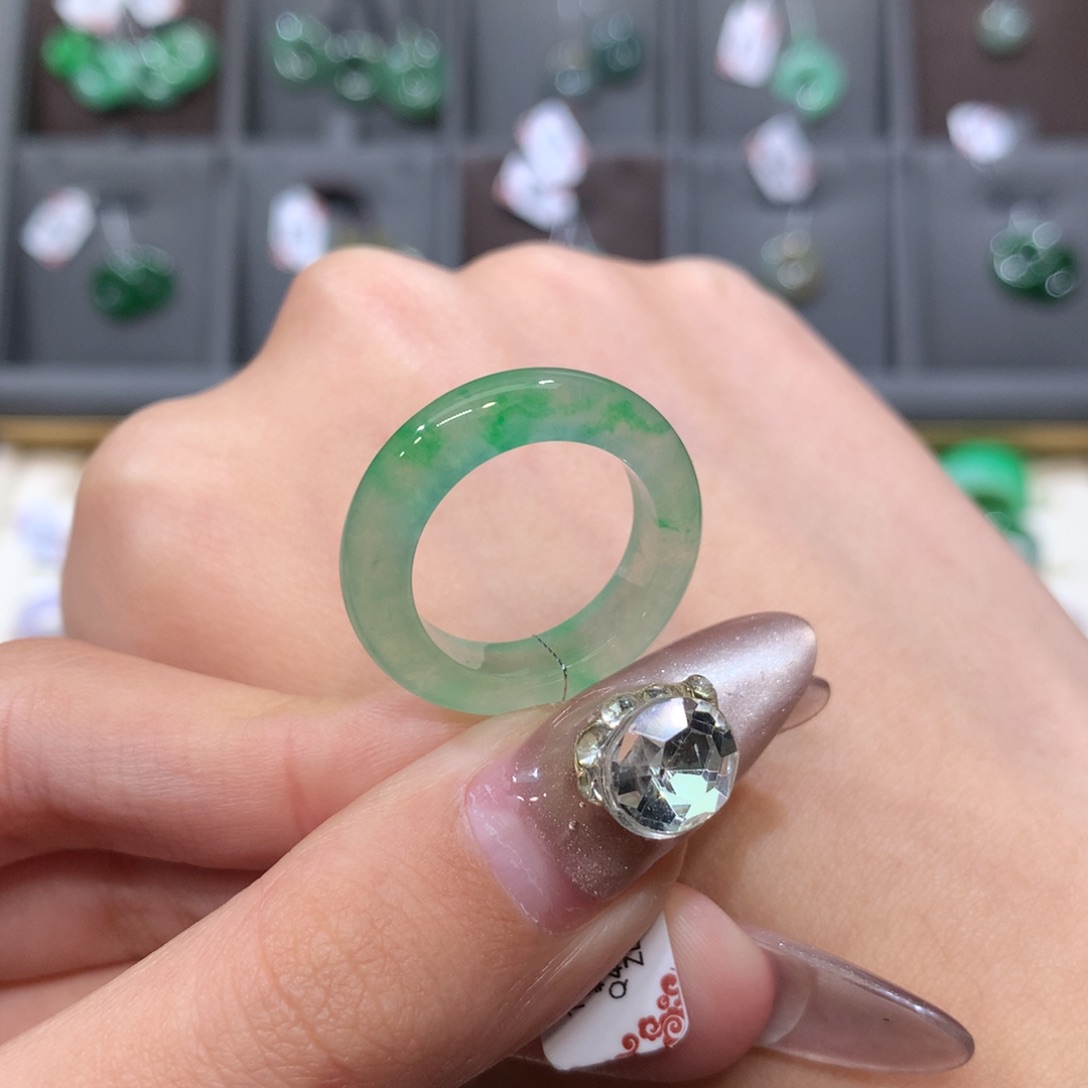 翡翠戒指未镶嵌13-14新货