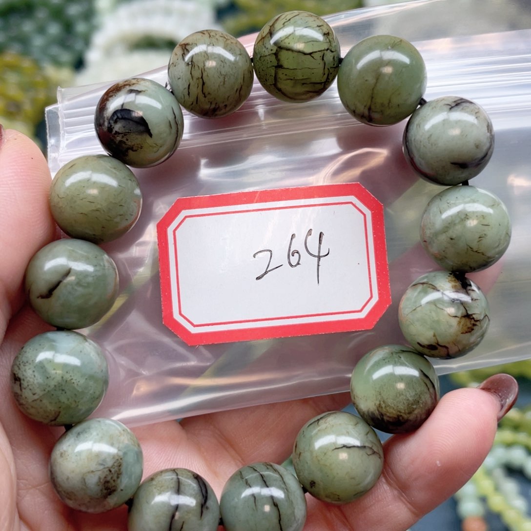 未镶嵌蛇纹石玉手串