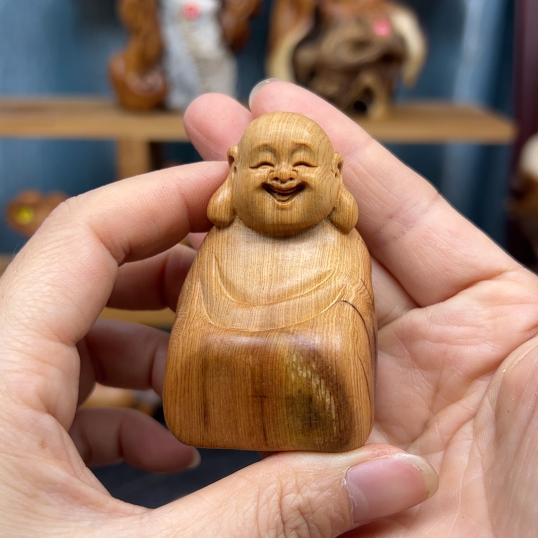 木崖柏木摆件手把件