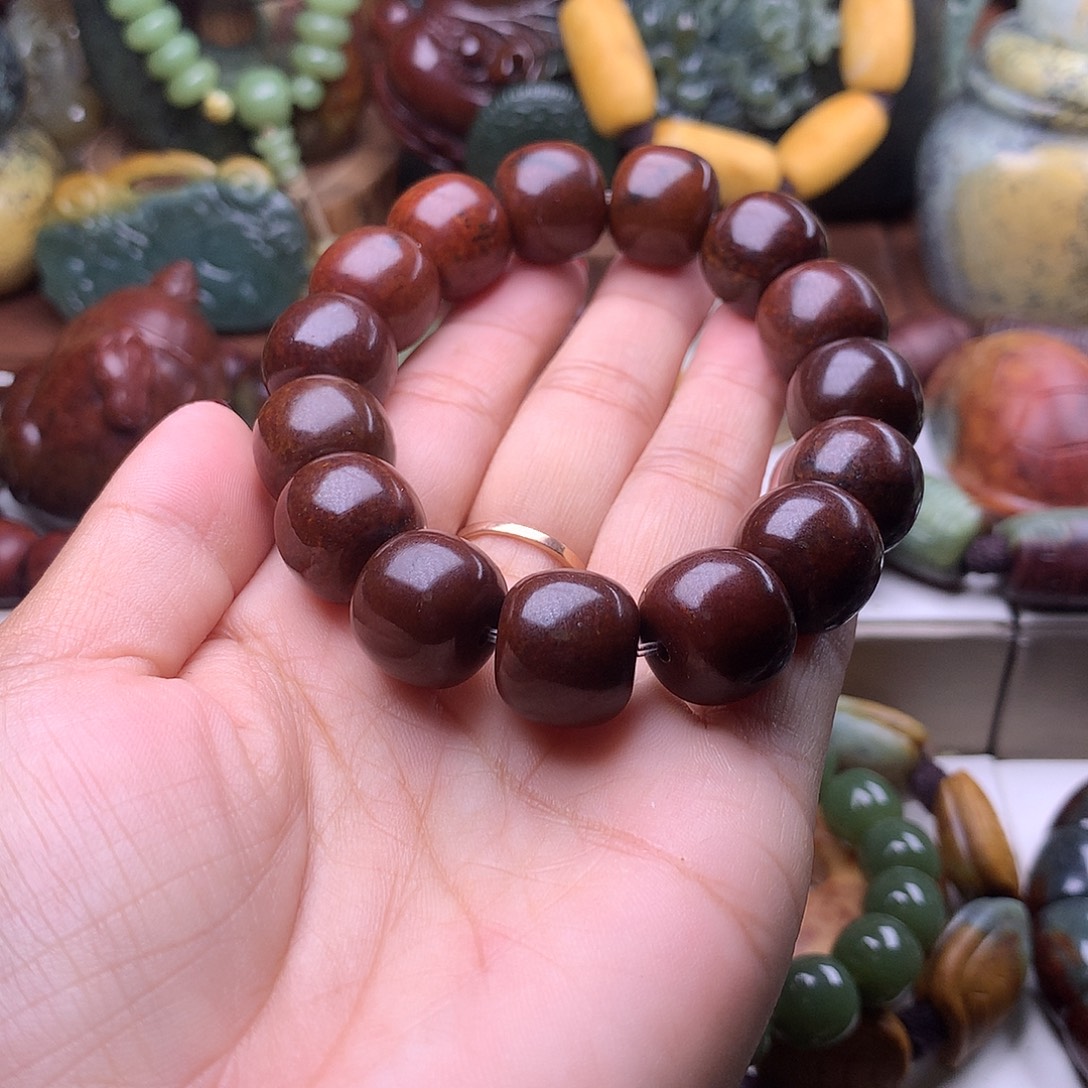 岫岩河磨玉（透闪石质玉）未镶嵌手串