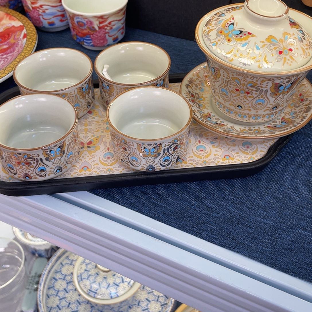 陶景德陶瓷盖碗茶具