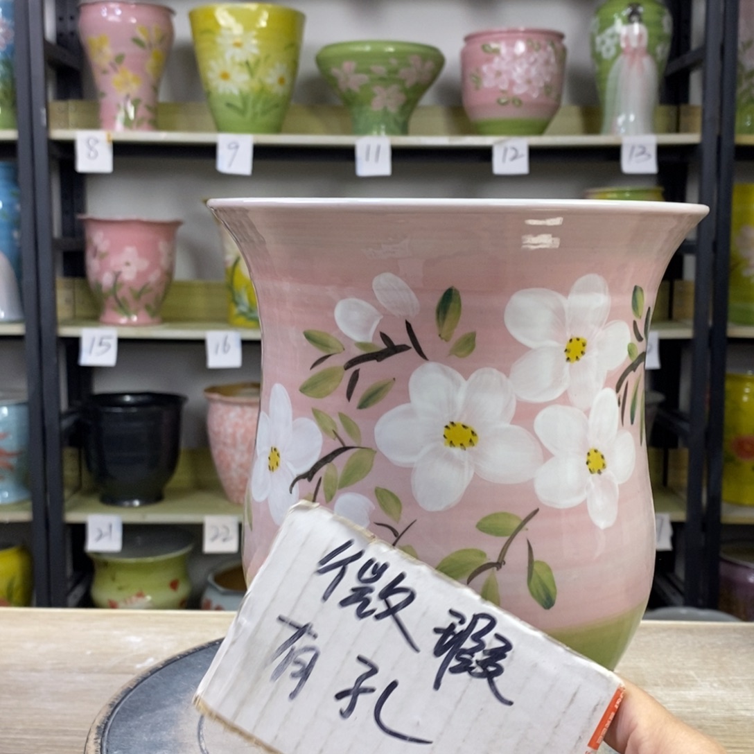 景德镇手工手绘陶瓷花盆