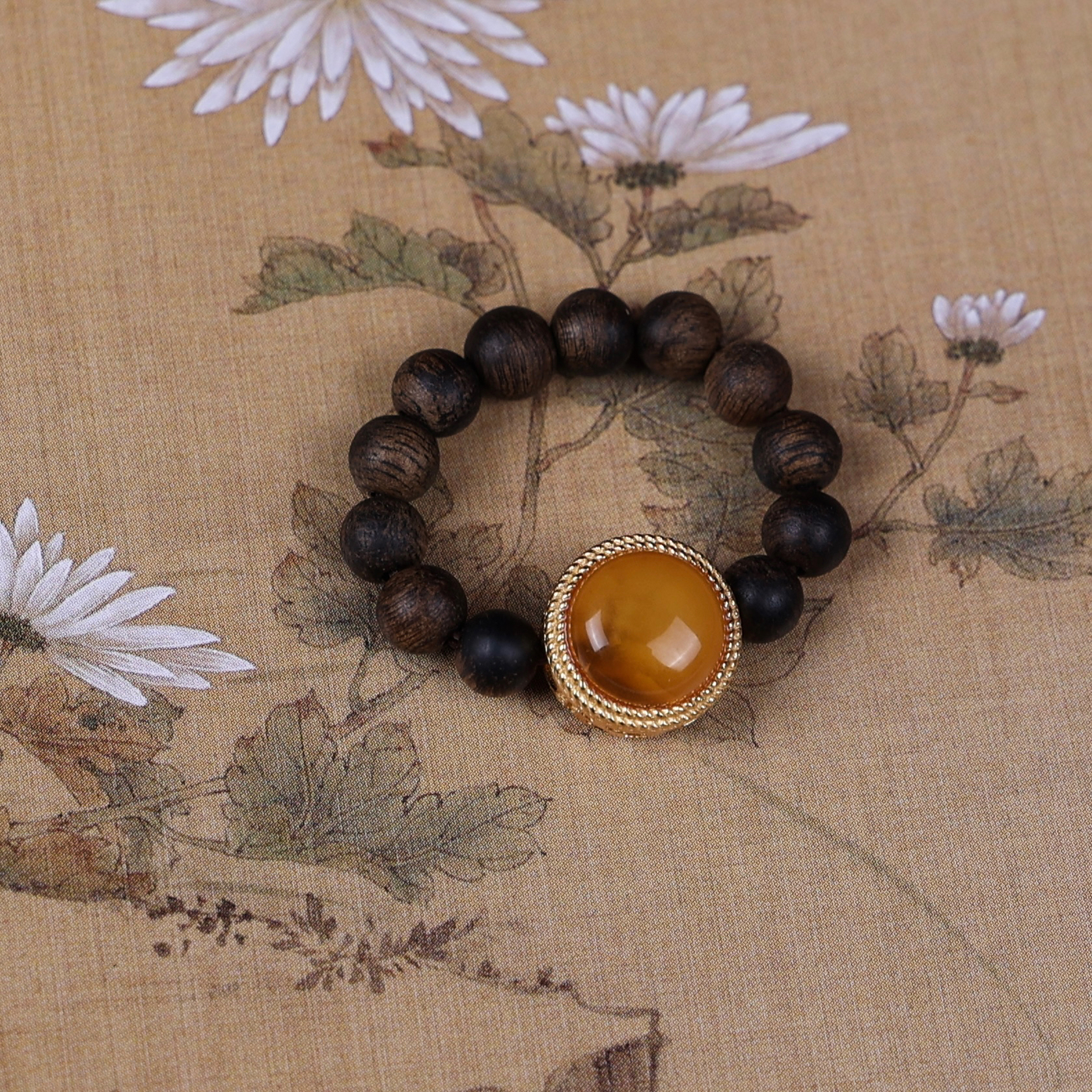 沉香沉香沉水越南富森红土戒指A