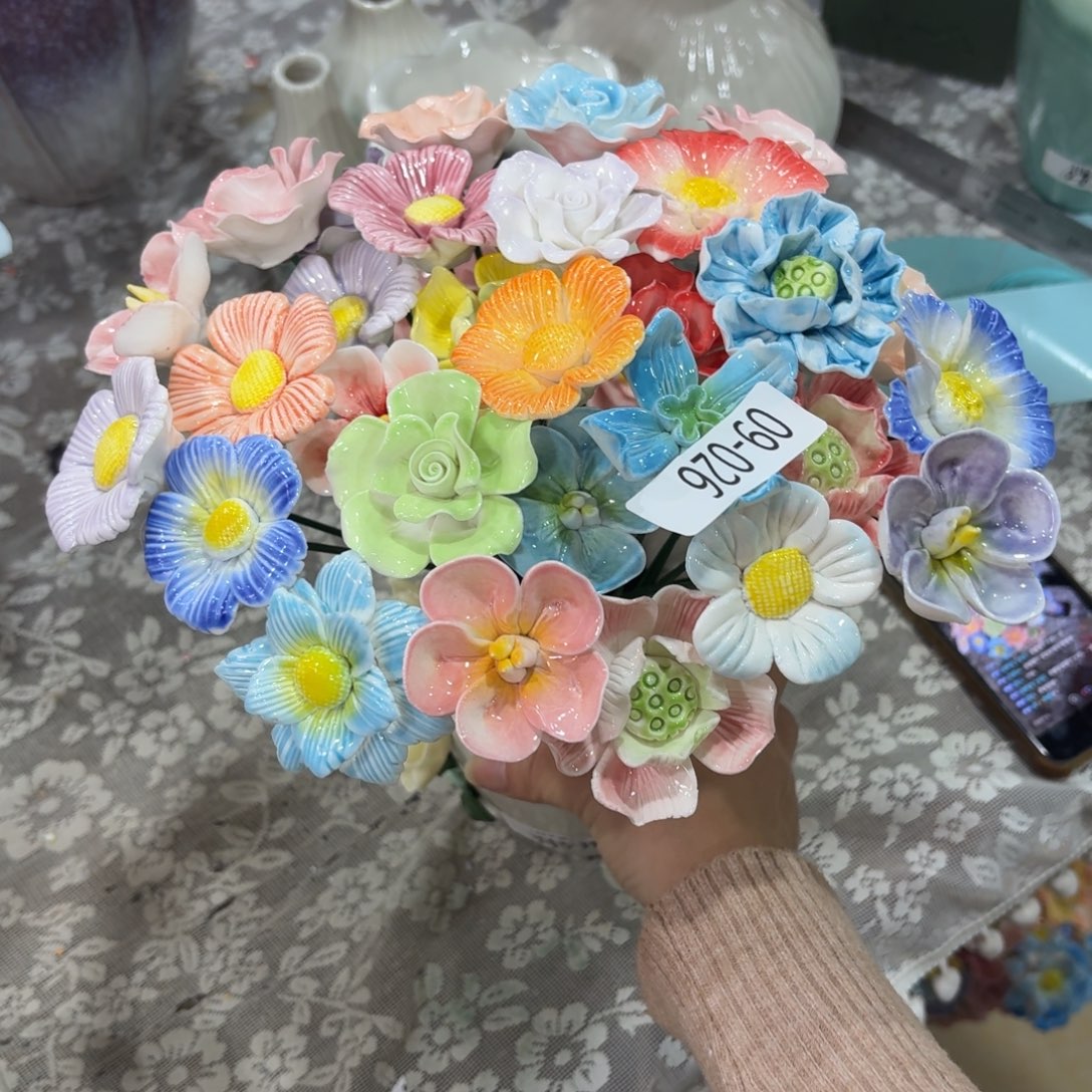 926 陶瓷花拍满20元发货，随意退款的拉黑