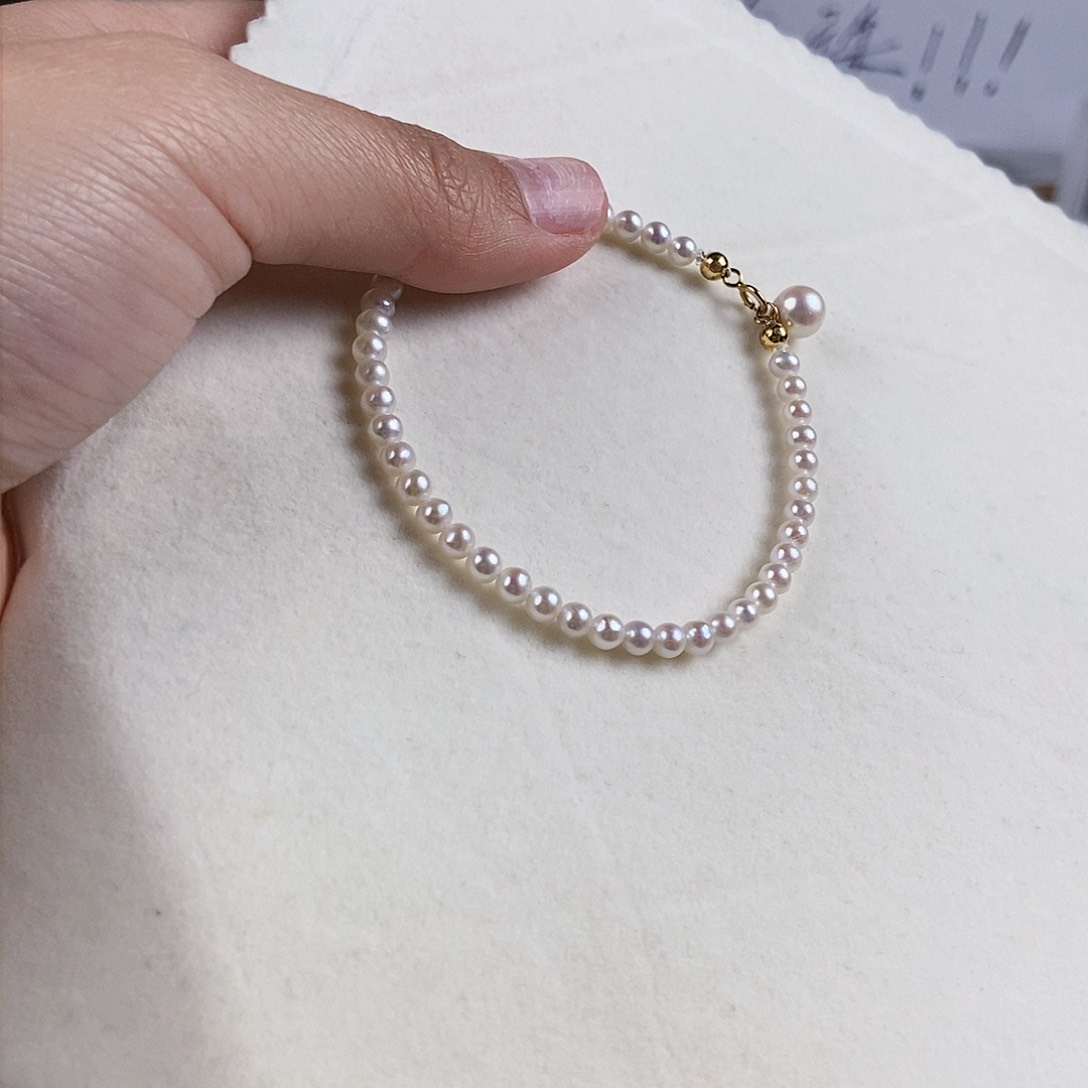 淡水珍珠手绳银S925镶嵌
