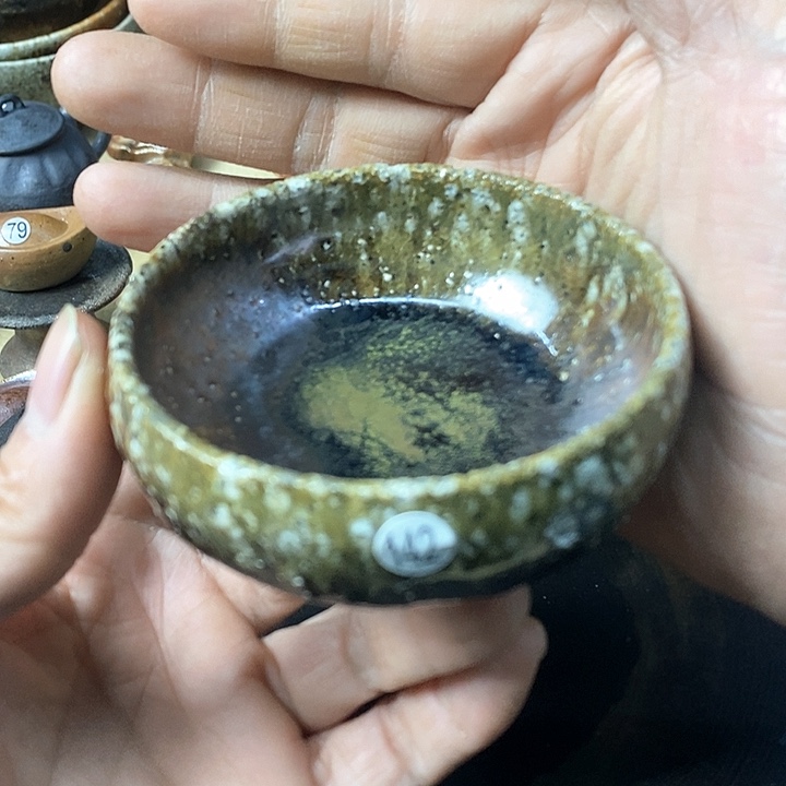 杯手工粗陶、柴烧茶器