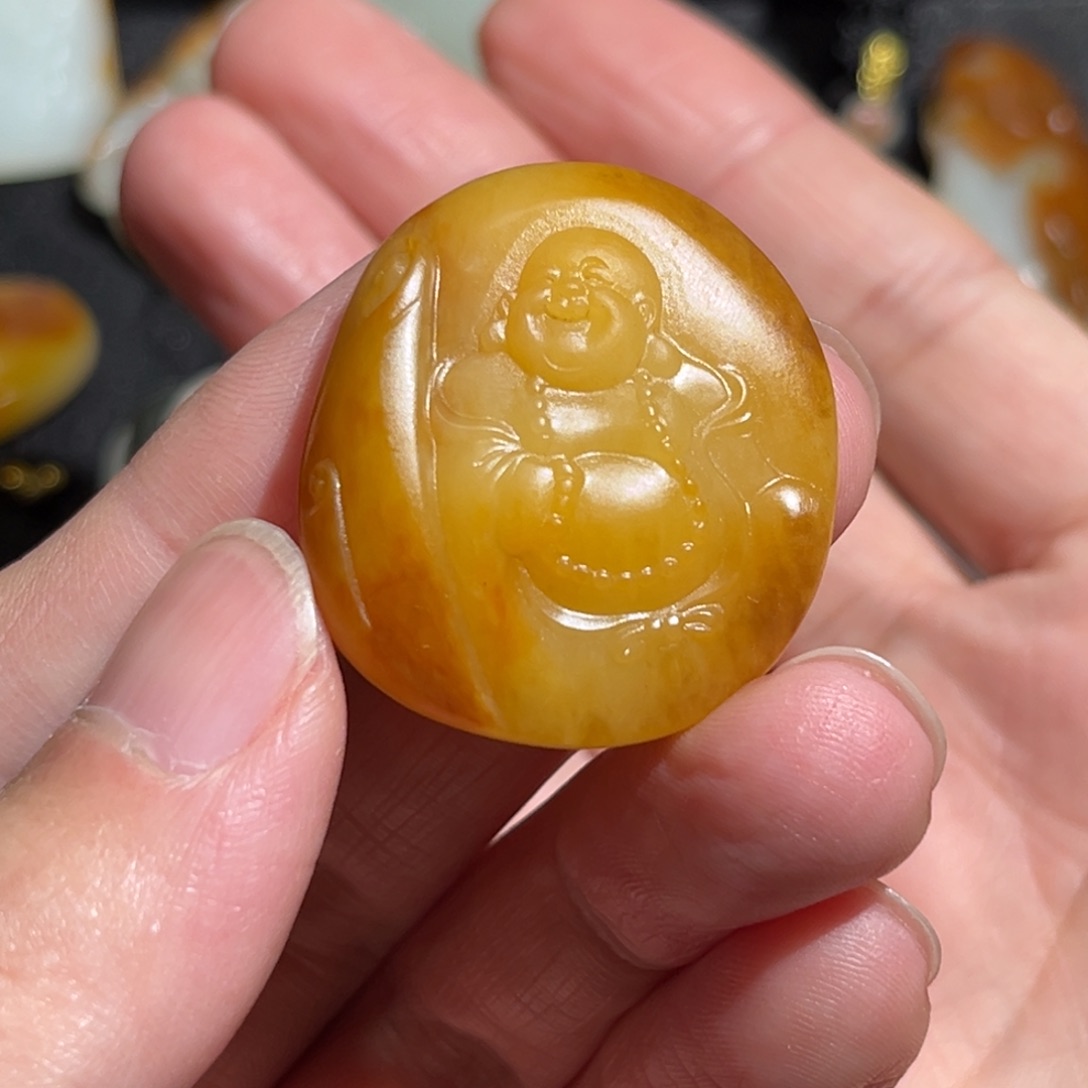 和田玉吊坠(不含链)未镶嵌围*佛