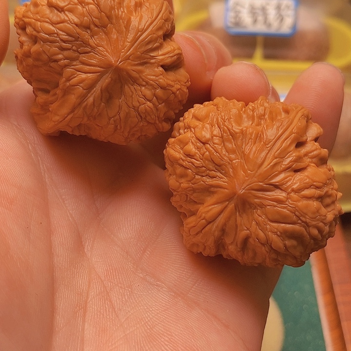 文玩核桃把件42粗筋正版和尚头