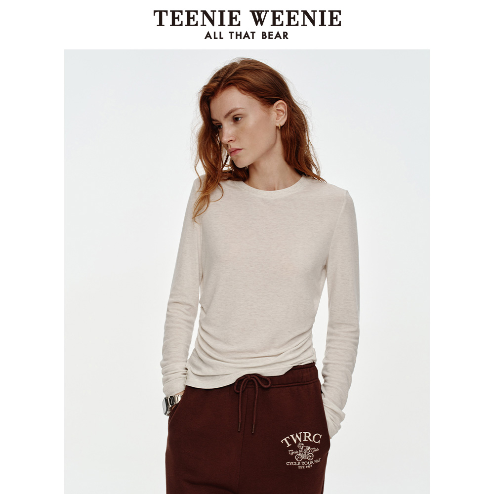 【天丝】TeenieWeenie小熊秋季打底细软肌底上衣女装T恤TTLA248913H