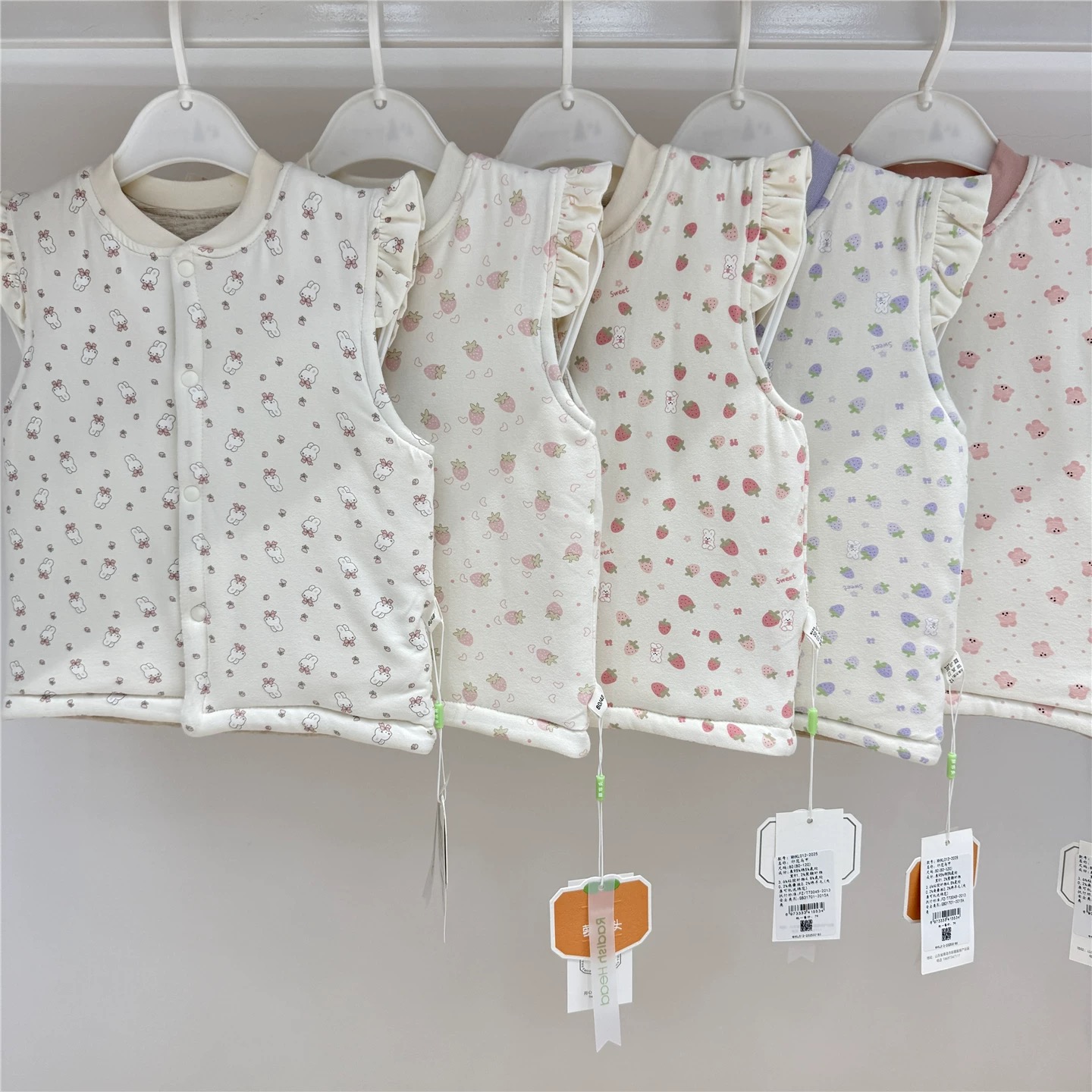 【田园系花边马甲】儿童外穿马甲儿童针织马甲儿童轻薄马甲蓄热恒温