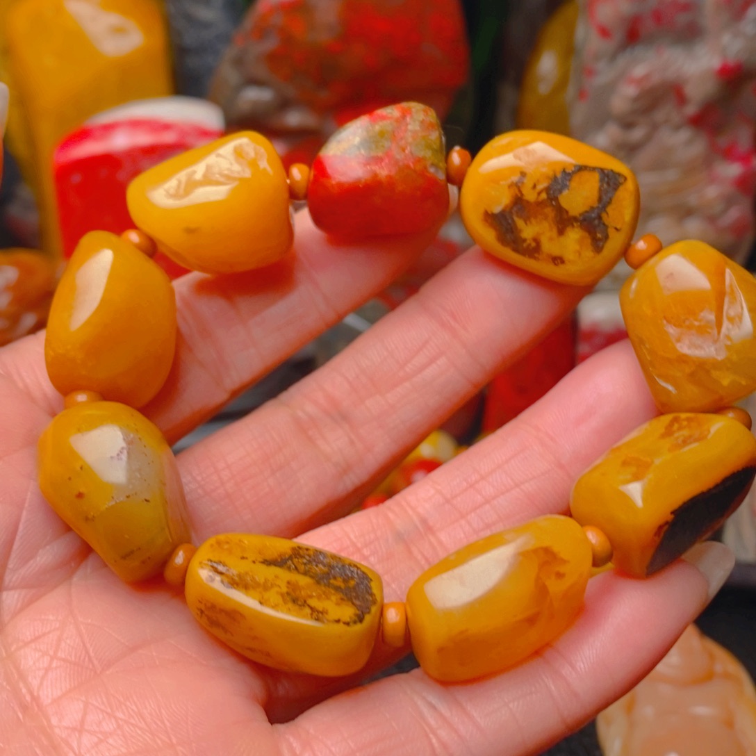 田黄石B***y田黄石手串