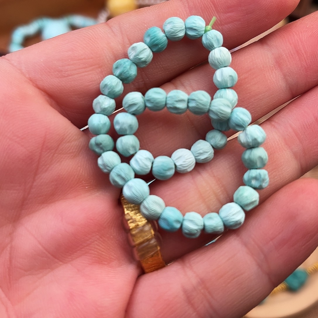 绿松石未镶嵌手链百香籽单圈