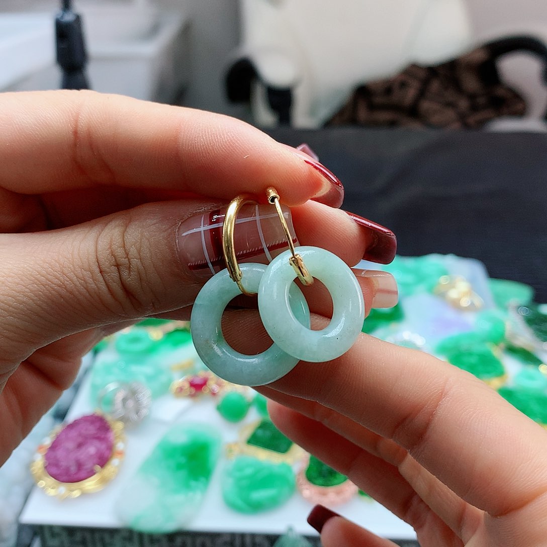 【闪购商品】翡翠耳饰未镶嵌，