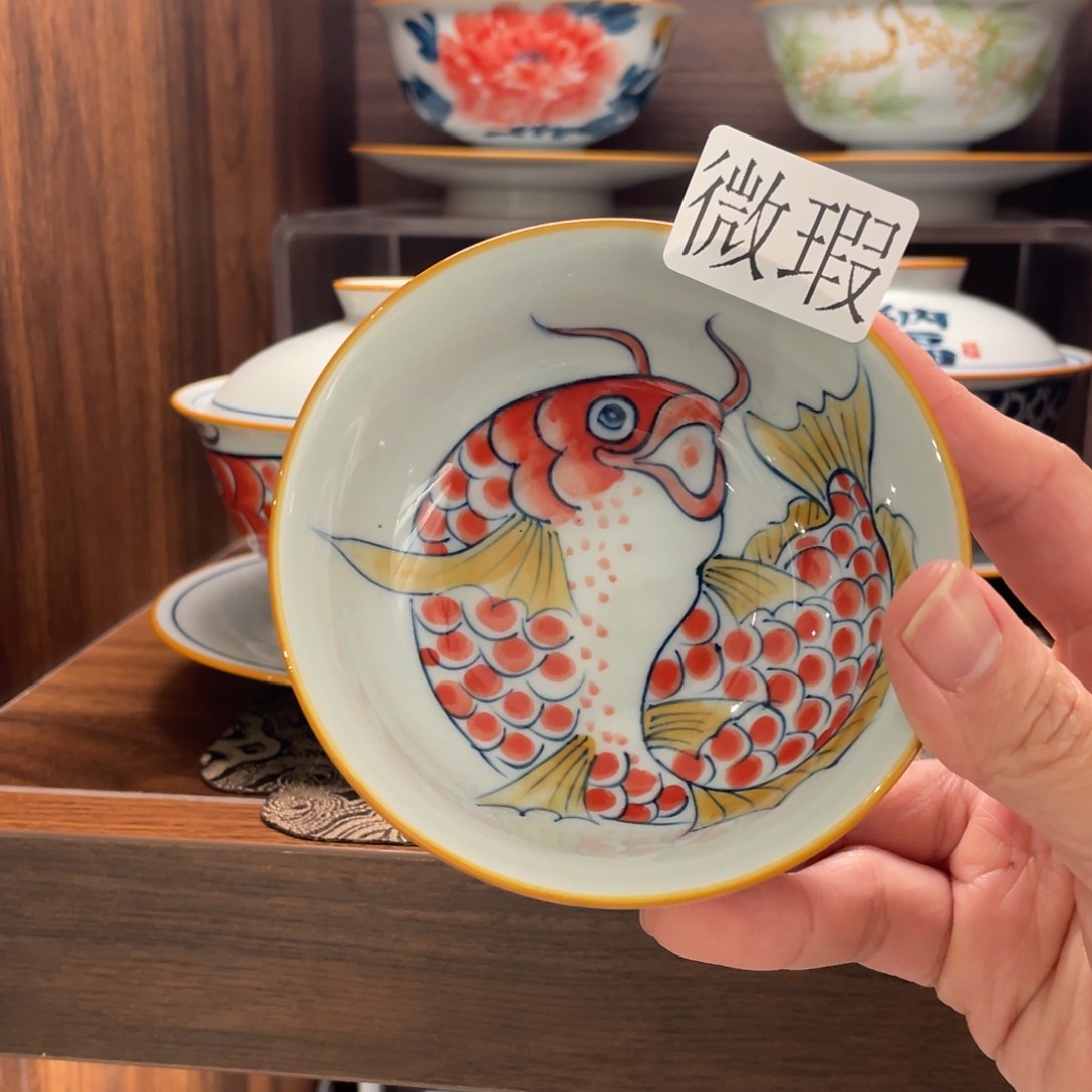 微瑕釉下彩纯手绘