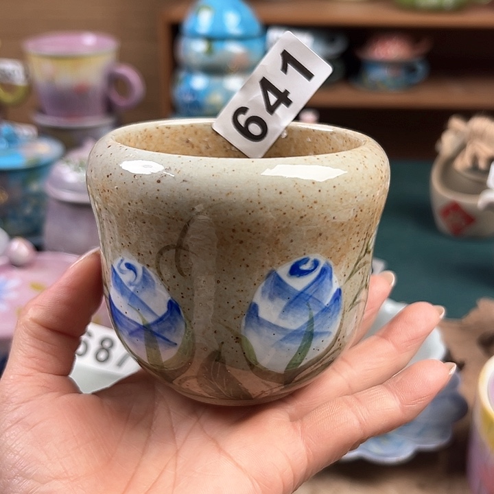 杯景德镇陶瓷手绘作品微瑕