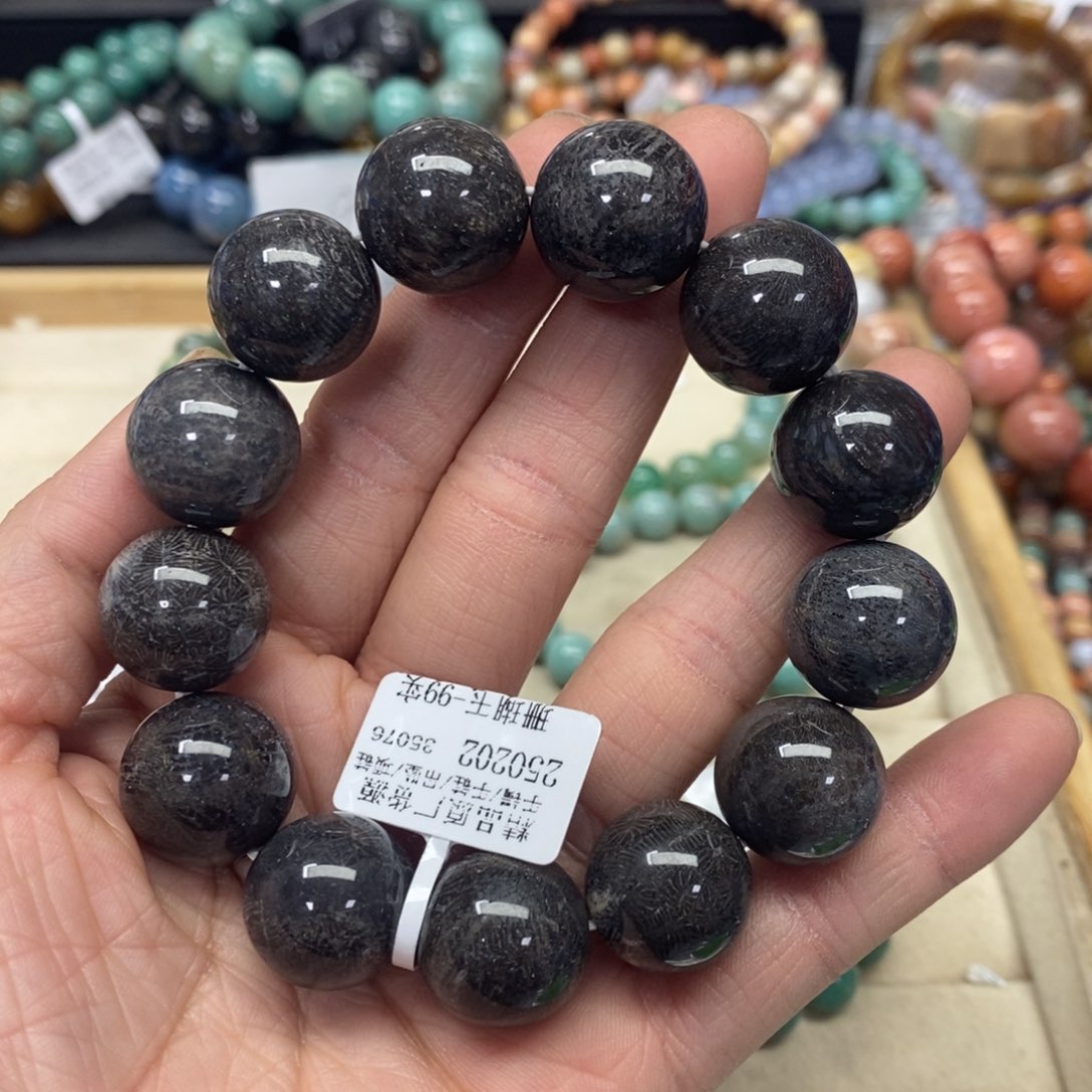 硅化珊瑚（珊瑚玉）手链未镶嵌S****g044