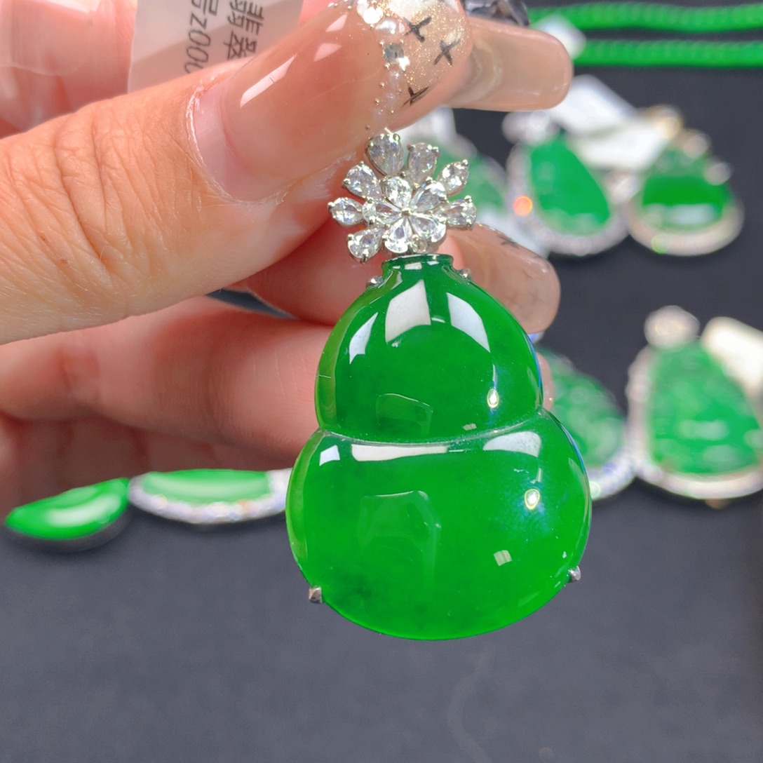 翡翠颈饰银S925镶嵌1111111111