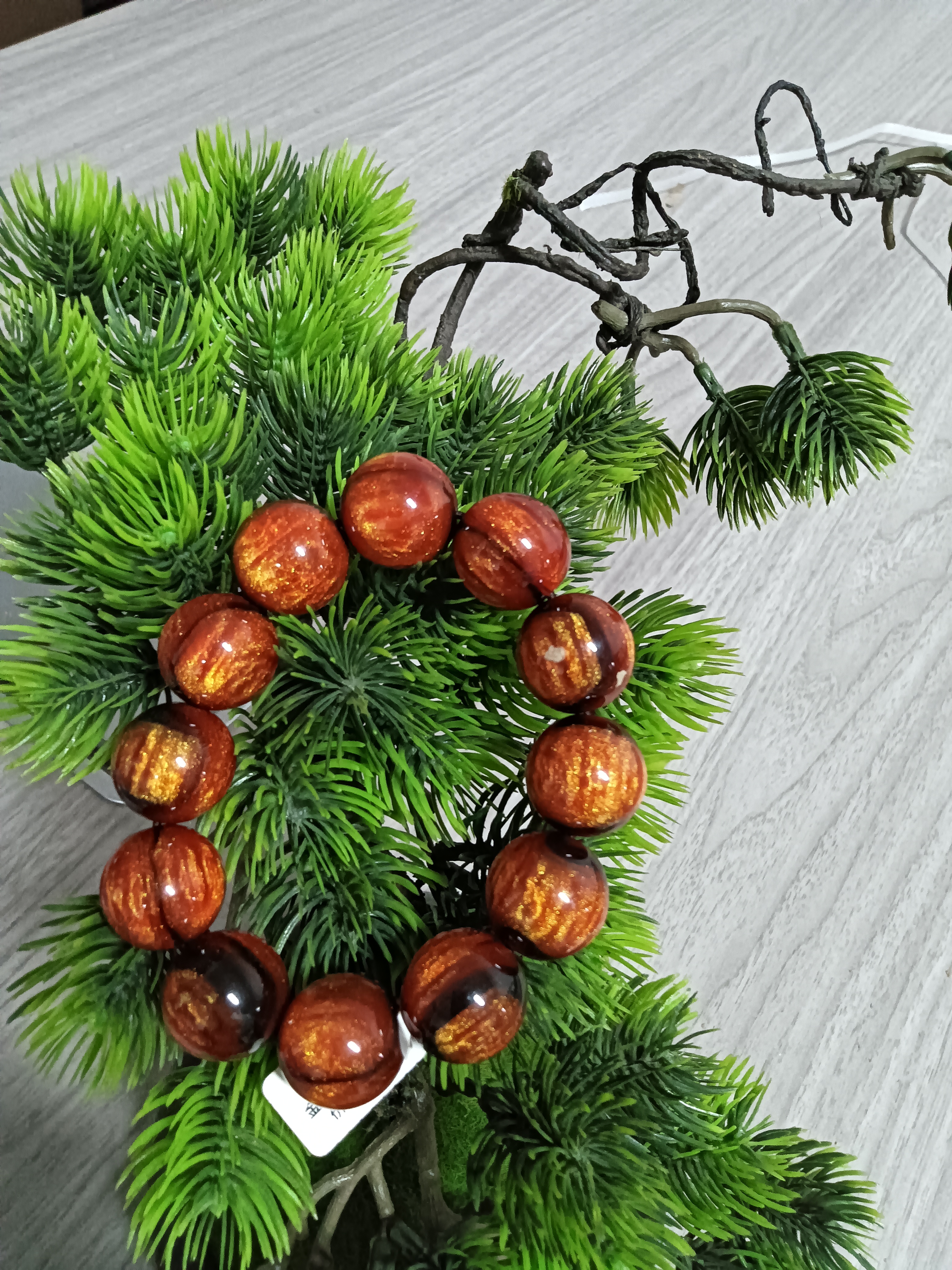 金丝木爆星纹手串K131