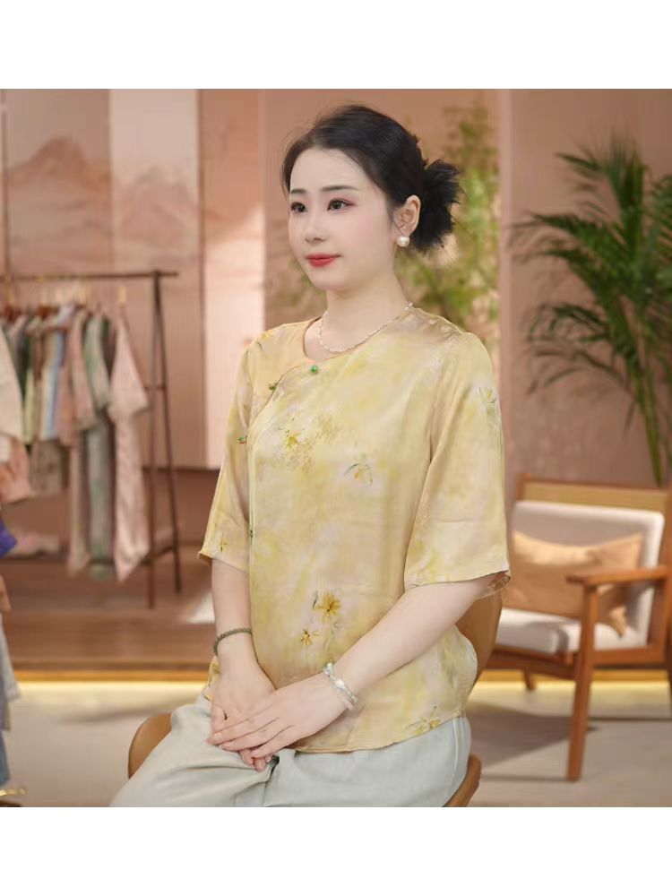 新中式气质秋意浓小衫9111