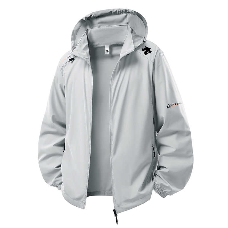 【海外撤柜 正品清仓】轻奢男士轻薄透气冰丝防晒衣可脱卸帽皮肤衣