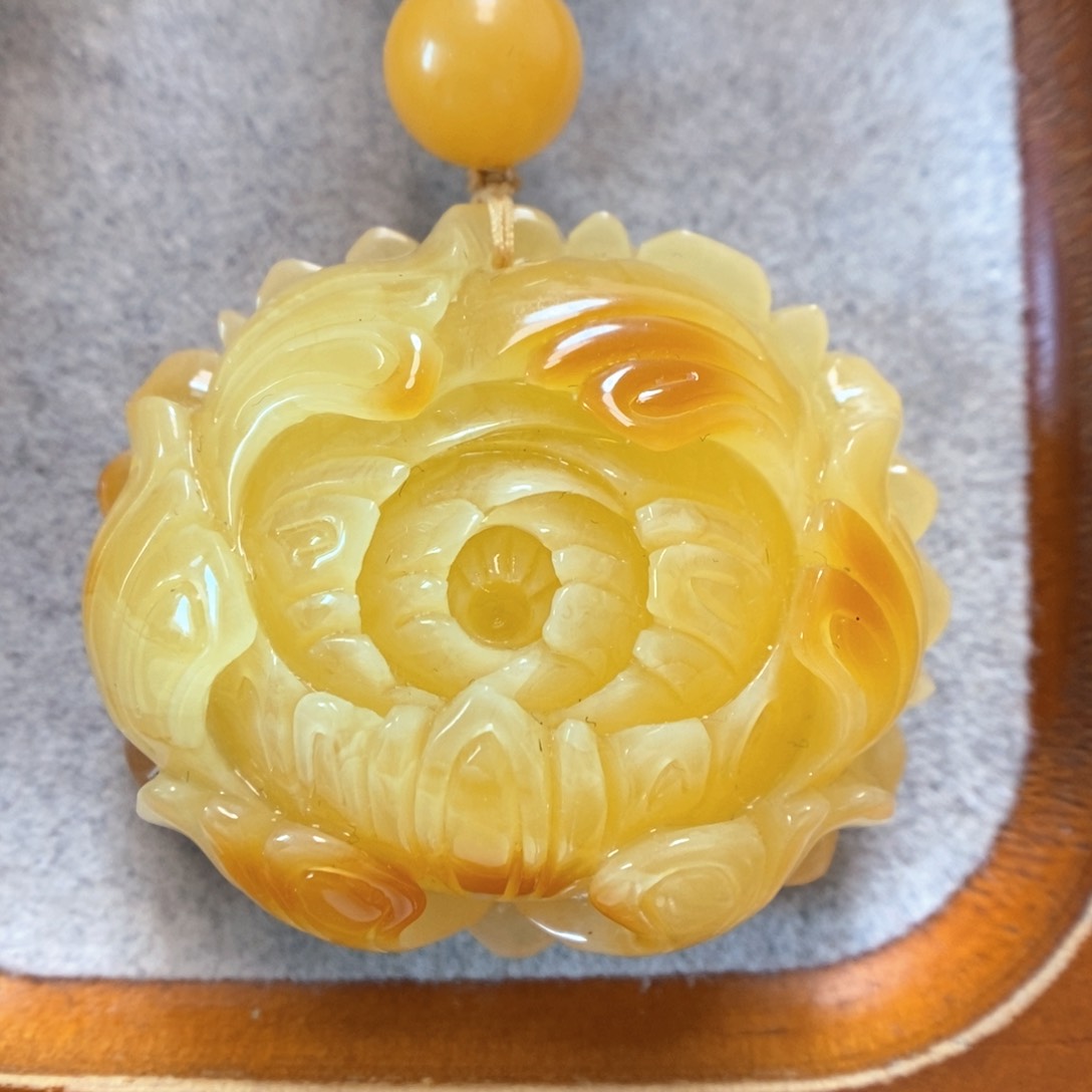 未镶嵌项链蜜蜡蜜蜡吊坠