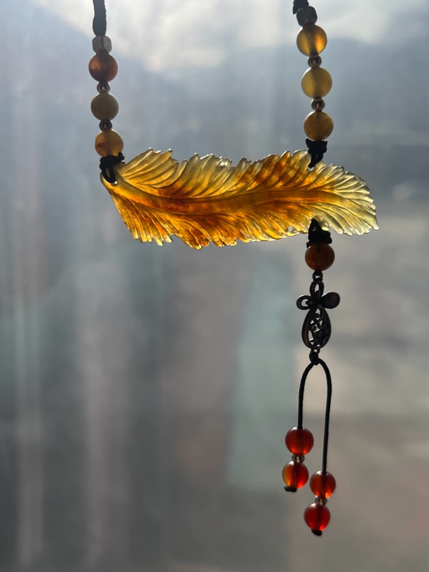 玉石王花玉叶子挂件