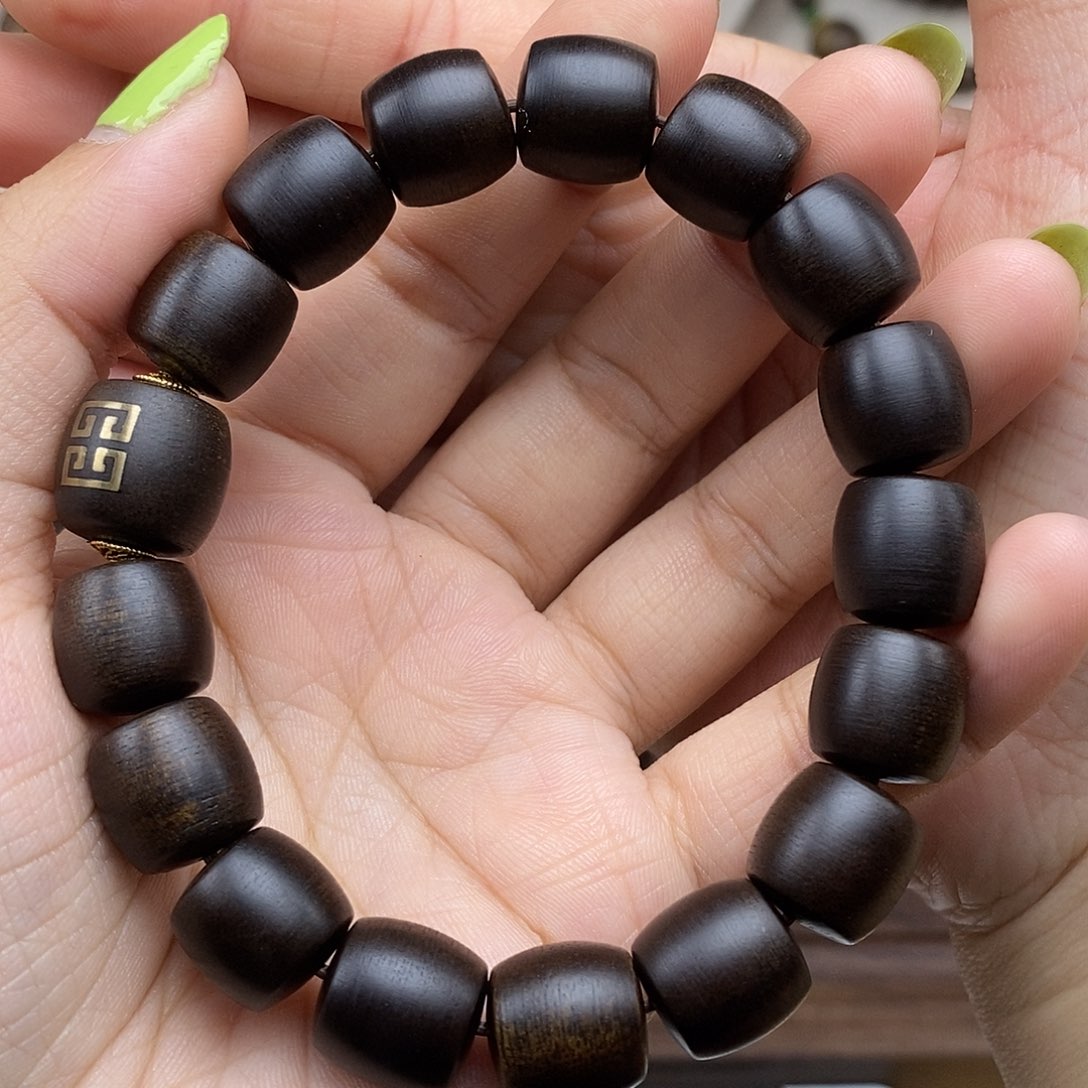 手串沉香越南芽庄白棋楠雷击玉化