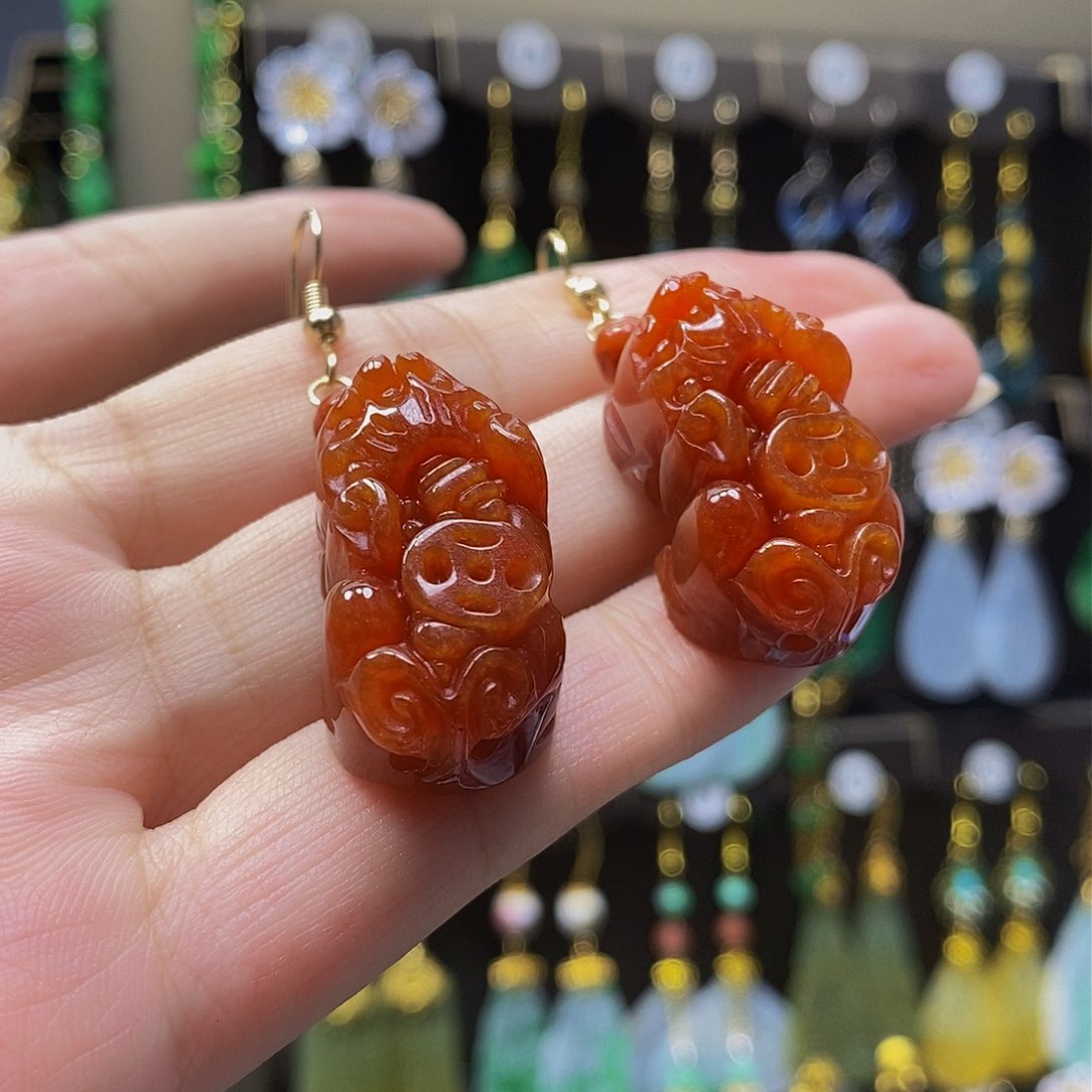 未镶嵌翡翠耳饰翡翠