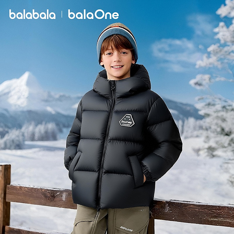【balaOne】巴拉巴拉童装儿童羽绒服男童女童2025年冬保暖三防外套