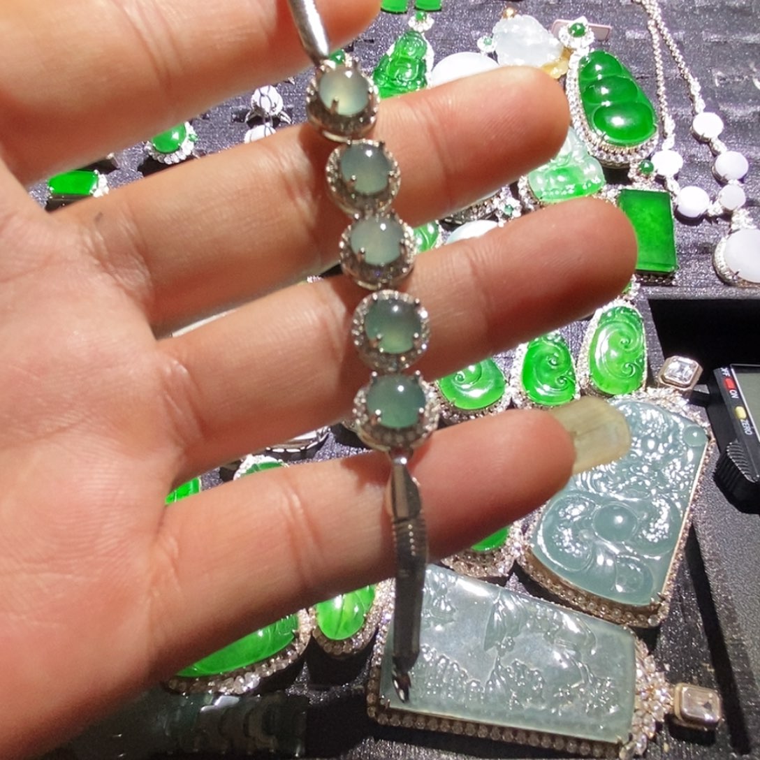 翡翠未镶嵌手链A货翡翠1