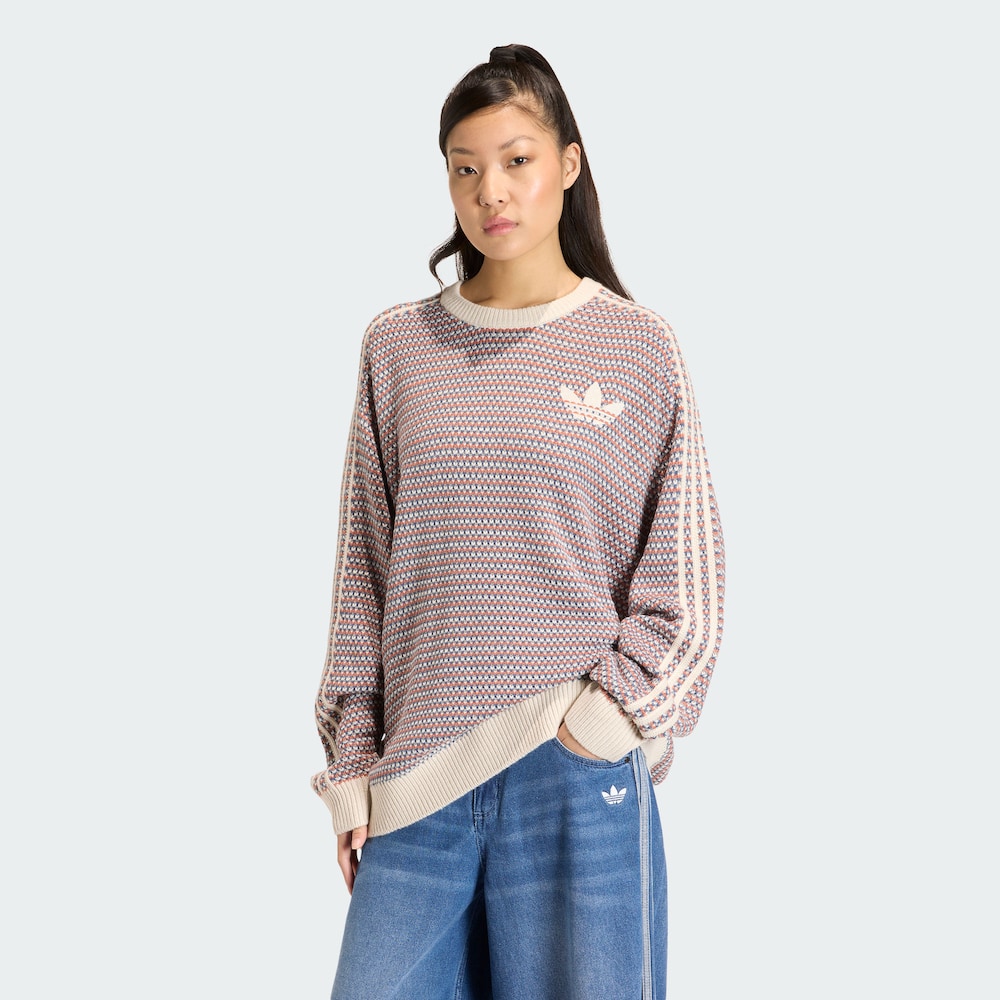 Adidas三叶草HOLIDAY PACK KNIT休闲度假风宽松针织衫 KQ6292 1